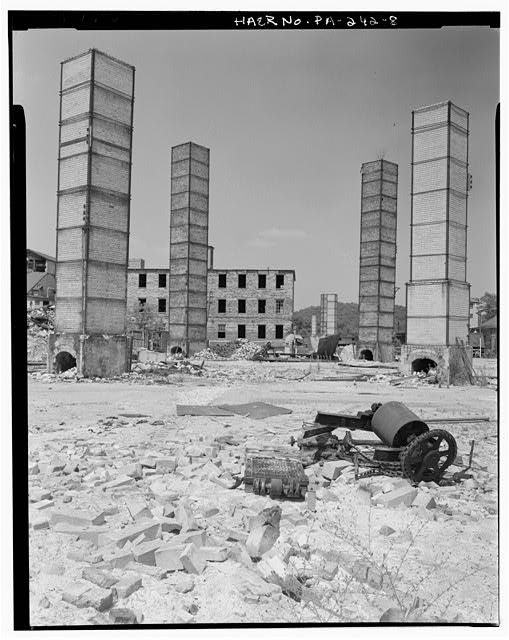 General view looking north. - Harbison-Walker Refractories Company, West end of Shirley Street, Mount Union, Huntingdon County, PA