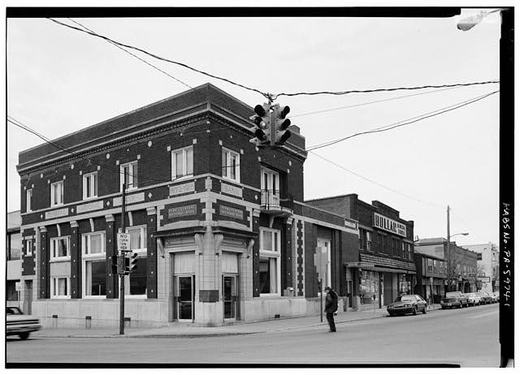 View of central national bank looking east. Located at the corner of Jefferson and Shirley streets - town of Mount Union