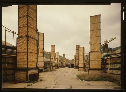 VIEW SOUTH, SHOWING NO. 2 KILNS - Harbison-Walker Refractories Company, West end of Shirley Street