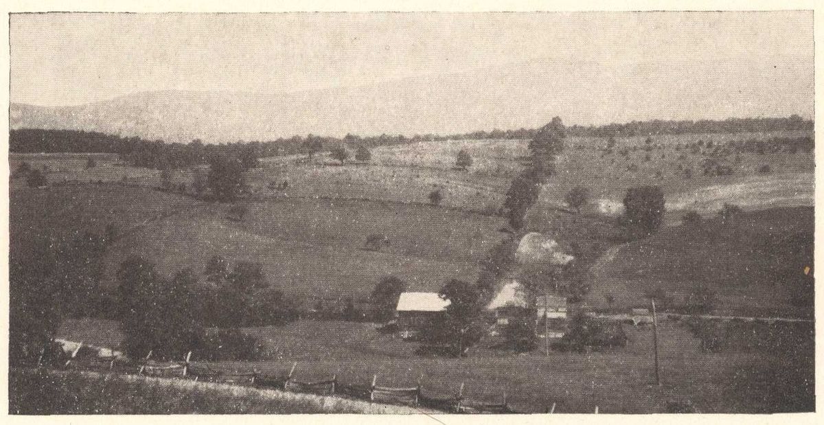 Looking east across Smith and Hares valleys toward Jacks Mountain, from a 1945 Geological Survey folio.