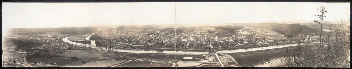 Huntingdon in 1913, a panorama by Frank Edwards.