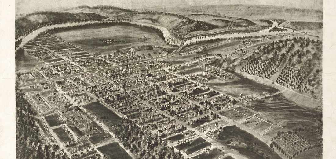 Bird's-eye panorama of Mount Union