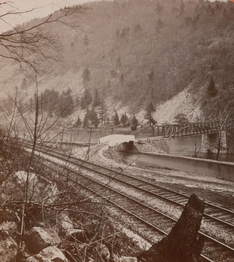Jack's Narrows on the Pennsylvania Railroad, photographed by Frederick Gutekunst about 1875