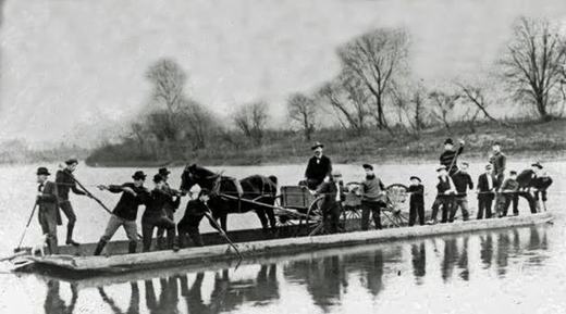 A ferry on the Juniata near Mount Union, as Myer Souders describes it