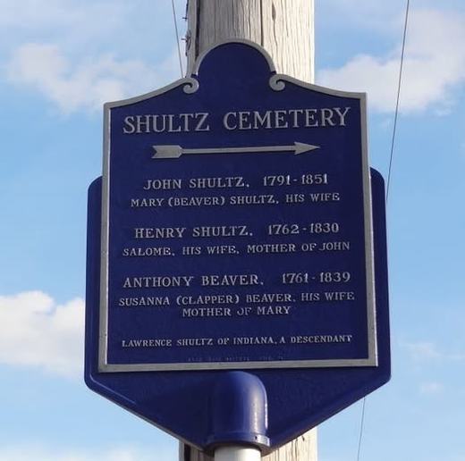 The Shultz Cemetery marker, Lincoln Township