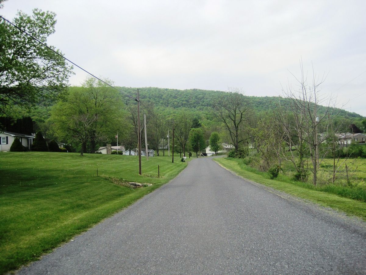 northbound Main Street in Dublin Township, Huntingdon County, Pennsylvania. Photo taken looking northwest between Tannery Road and Hemlock Lane.